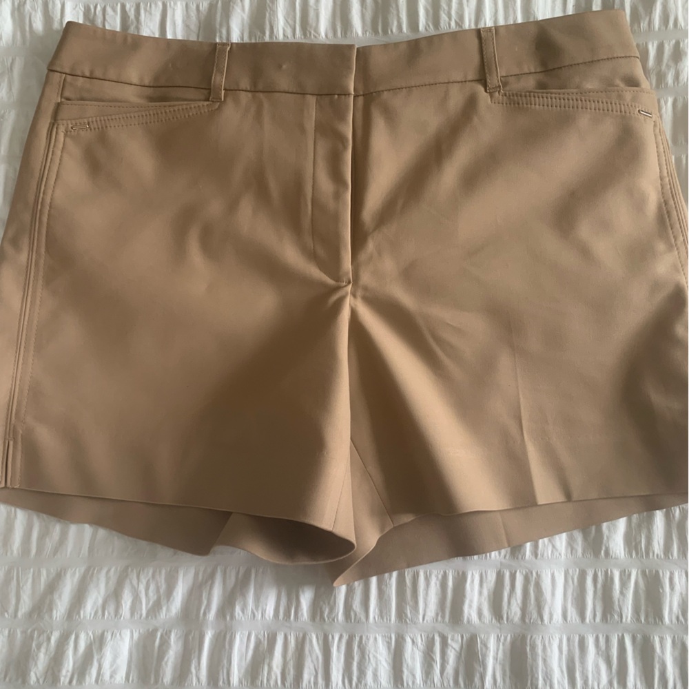 White House Black Market Tan Tailored Shorts - Picture 3 of 16